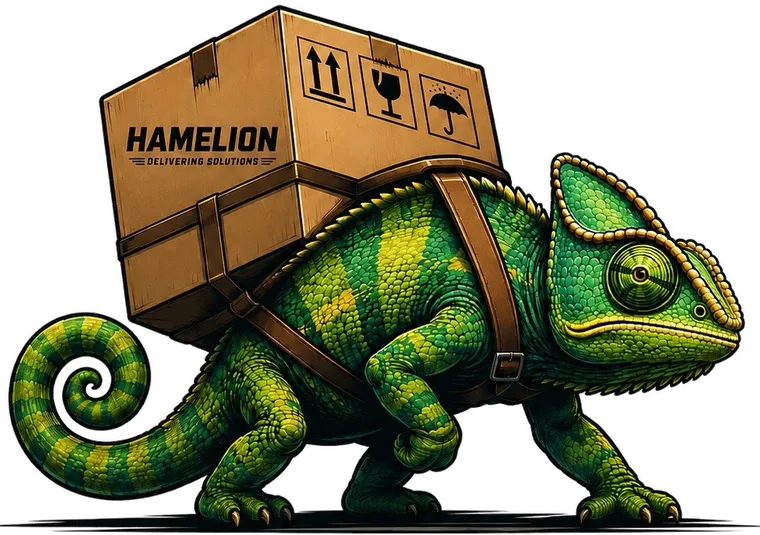 Хамелеон Hamelion с коробкой на спине